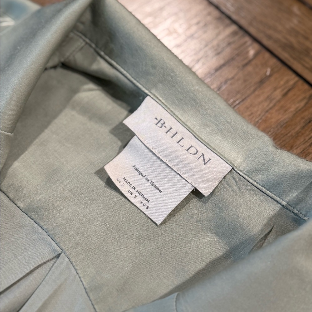 BHLDN Anthropologie Juniper Scalloped Short Pajama Set Sz Small Dainty Feminine - Picture 6 of 10